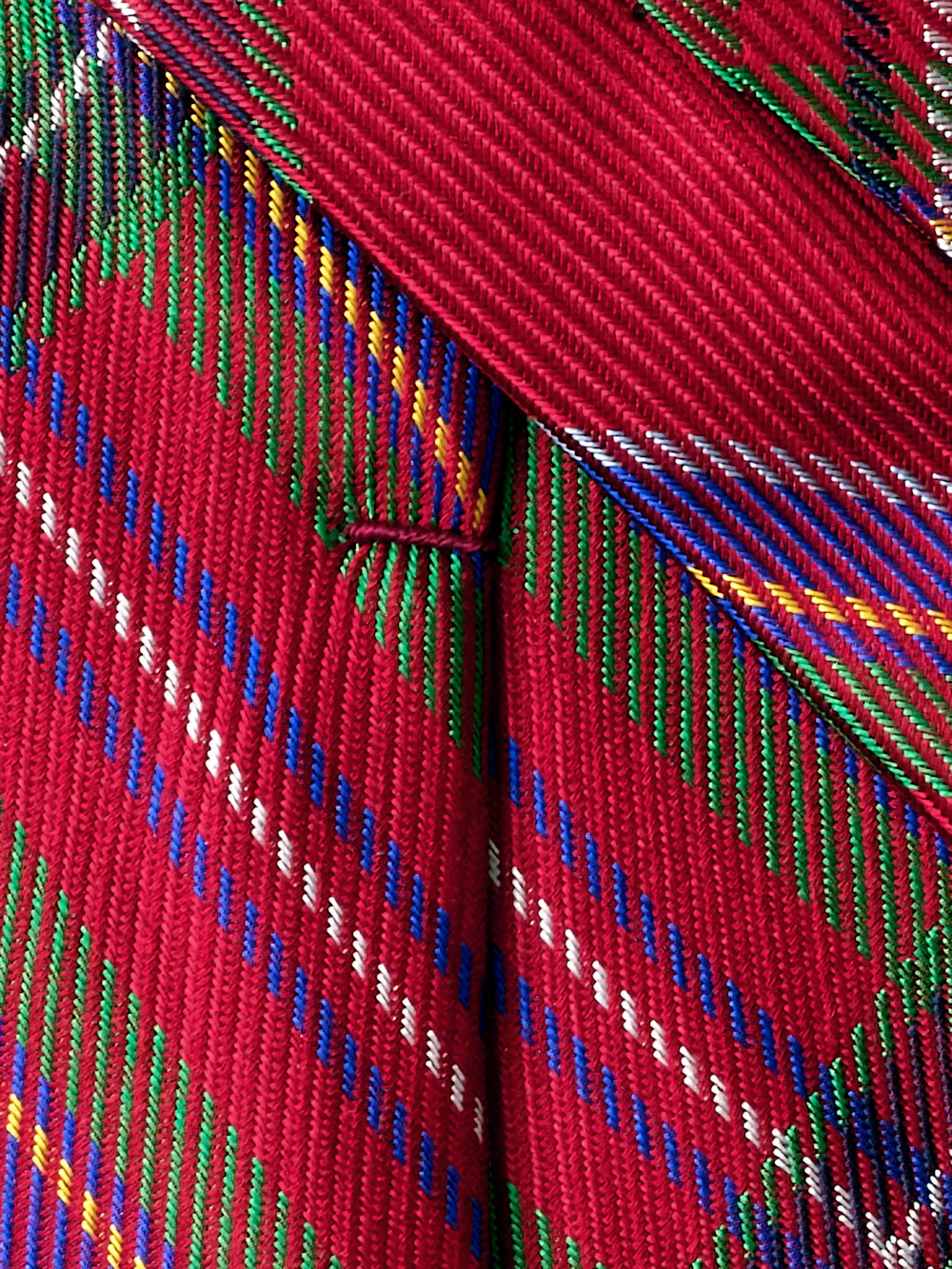 Tartan Plaid Woven Silk Tie - Red Multi - Image 4