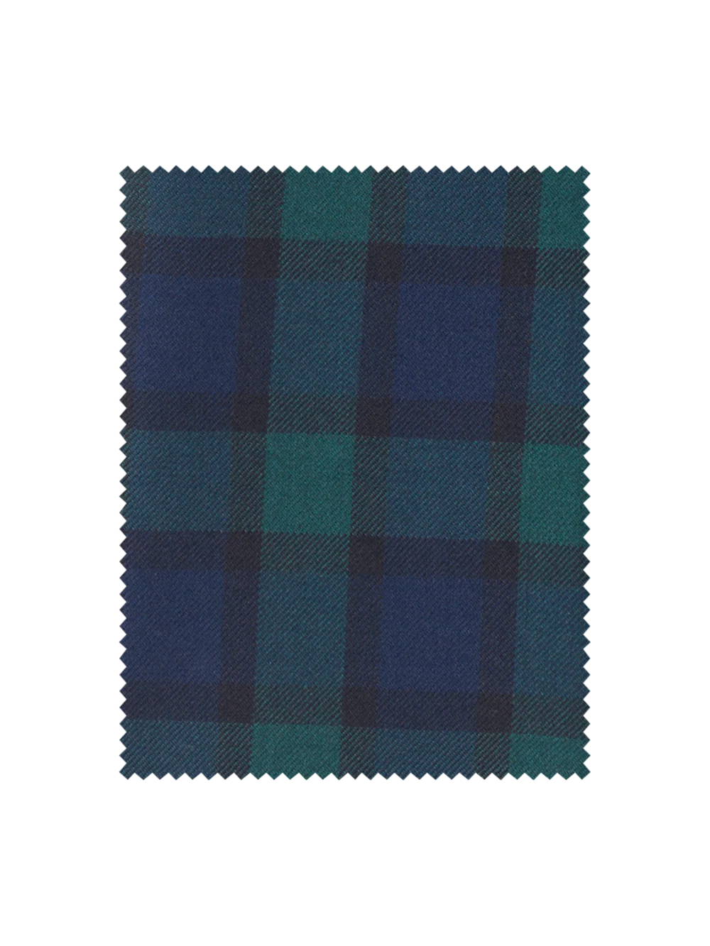 Wool Blend Blackwatch Single Pleated Pant - Green/navy - Image 3