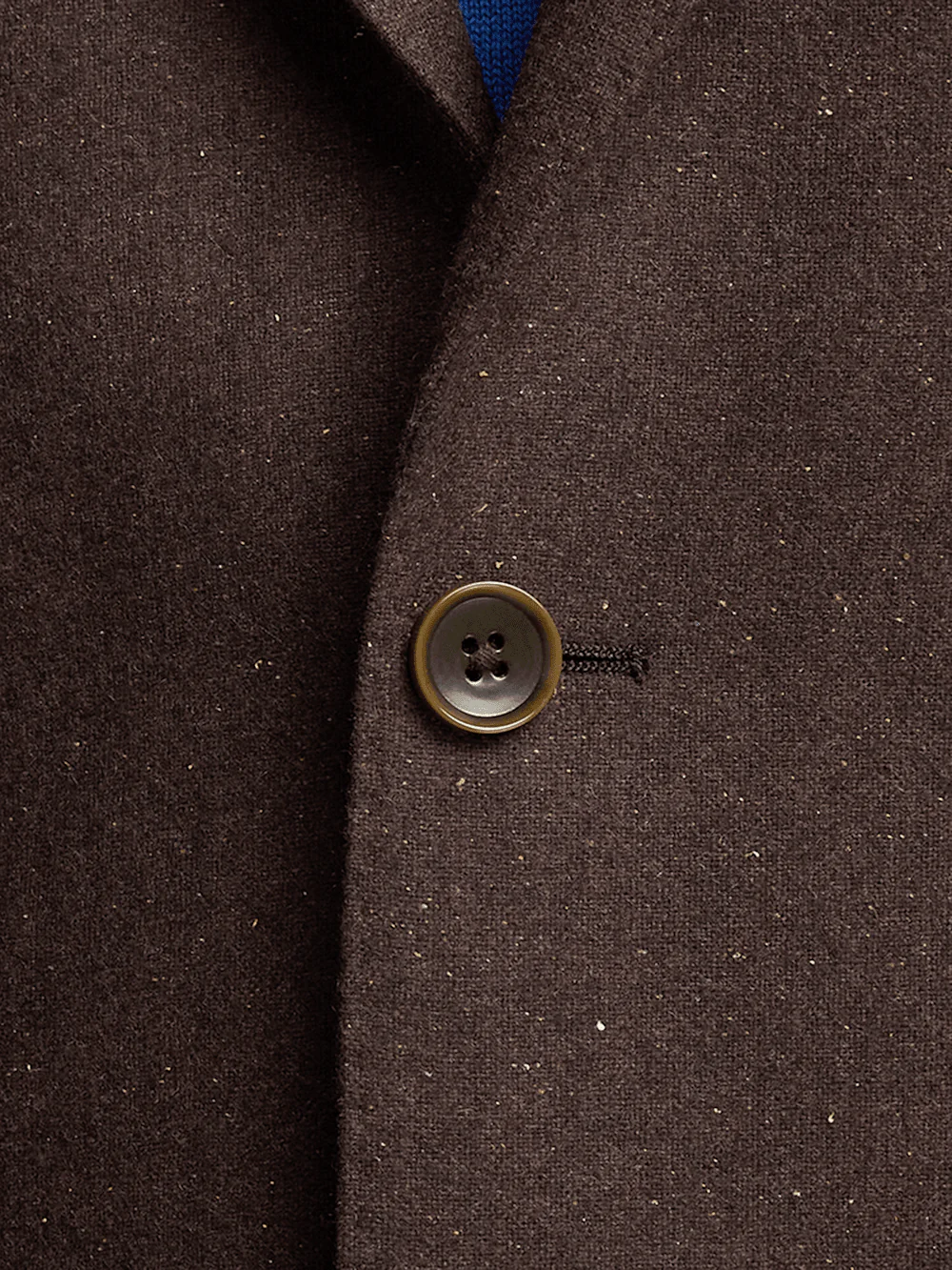 Wool Blend Donegal Single Breasted Notch Lapel Sport Coat - Brown - Image 6