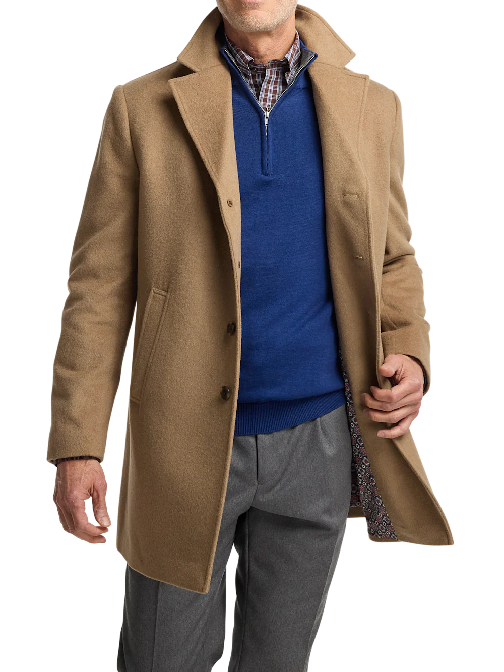 Wool Blend Topcoat - Camel - Image 3
