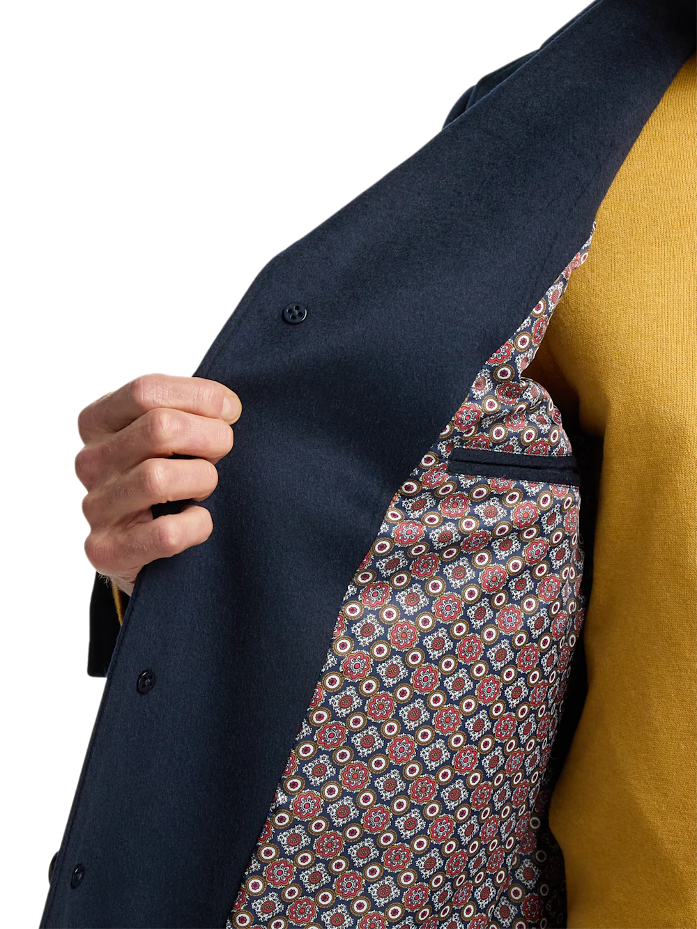 Wool Blend Topcoat - Navy - Image 5
