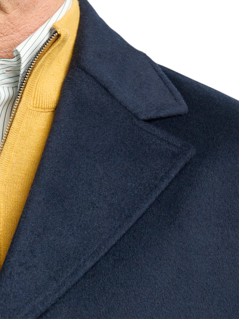 Wool Blend Topcoat - Navy - Image 6