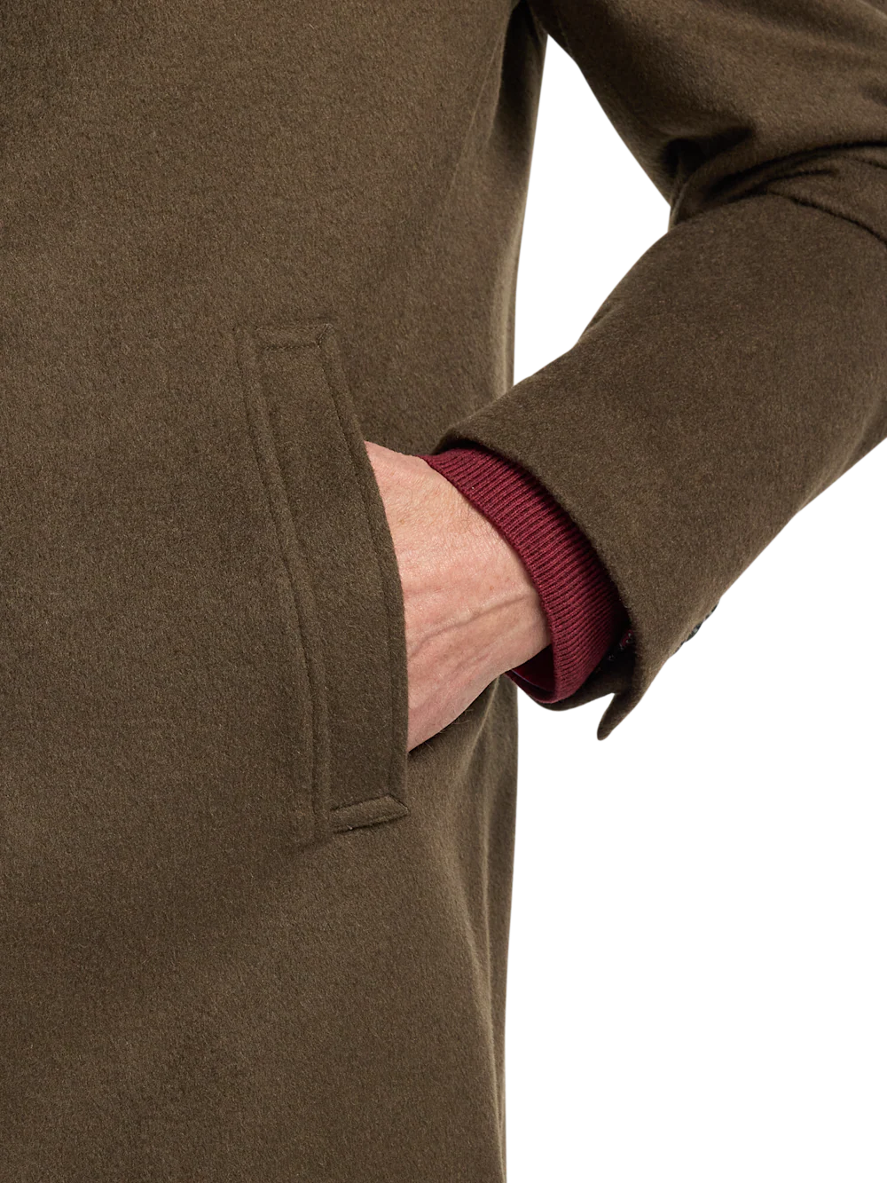 Wool Blend Topcoat - Olive - Image 7