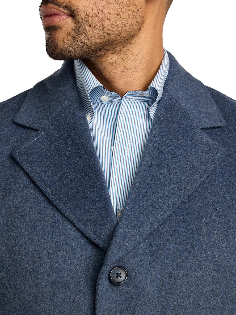 Wool Blend Topcoat - Blue - Image 6