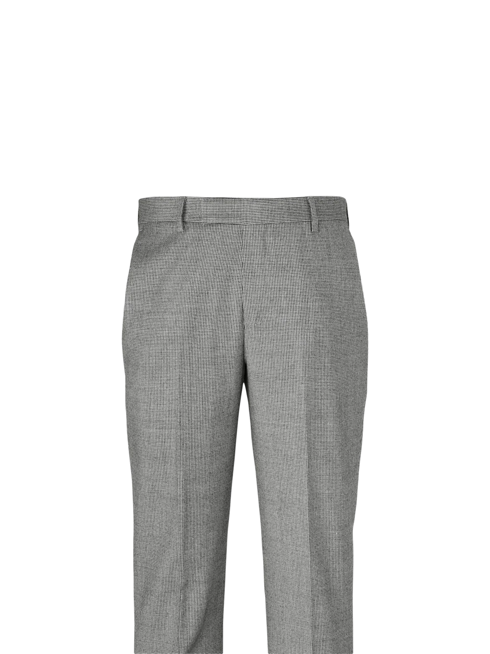 Wool Flannel Houndstooth Pants - Blue - Image 2