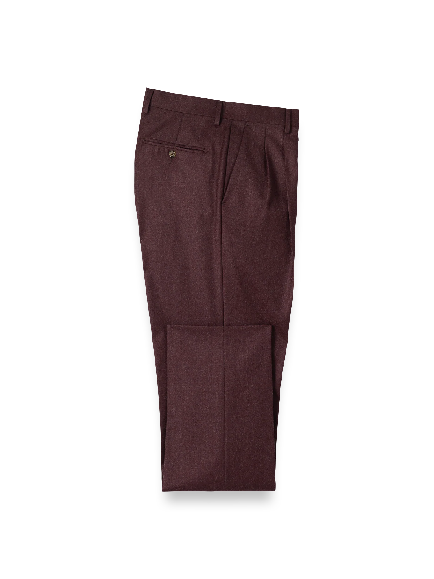 Wool Flannel Pants - Burgundy - Image 4