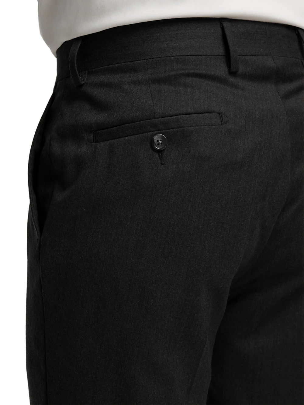 Wool Flannel Solid Pants - Black - Image 6