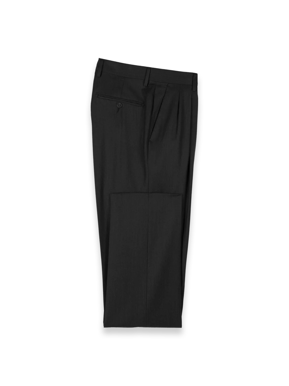 Wool Flannel Solid Pants - Black - Image 7
