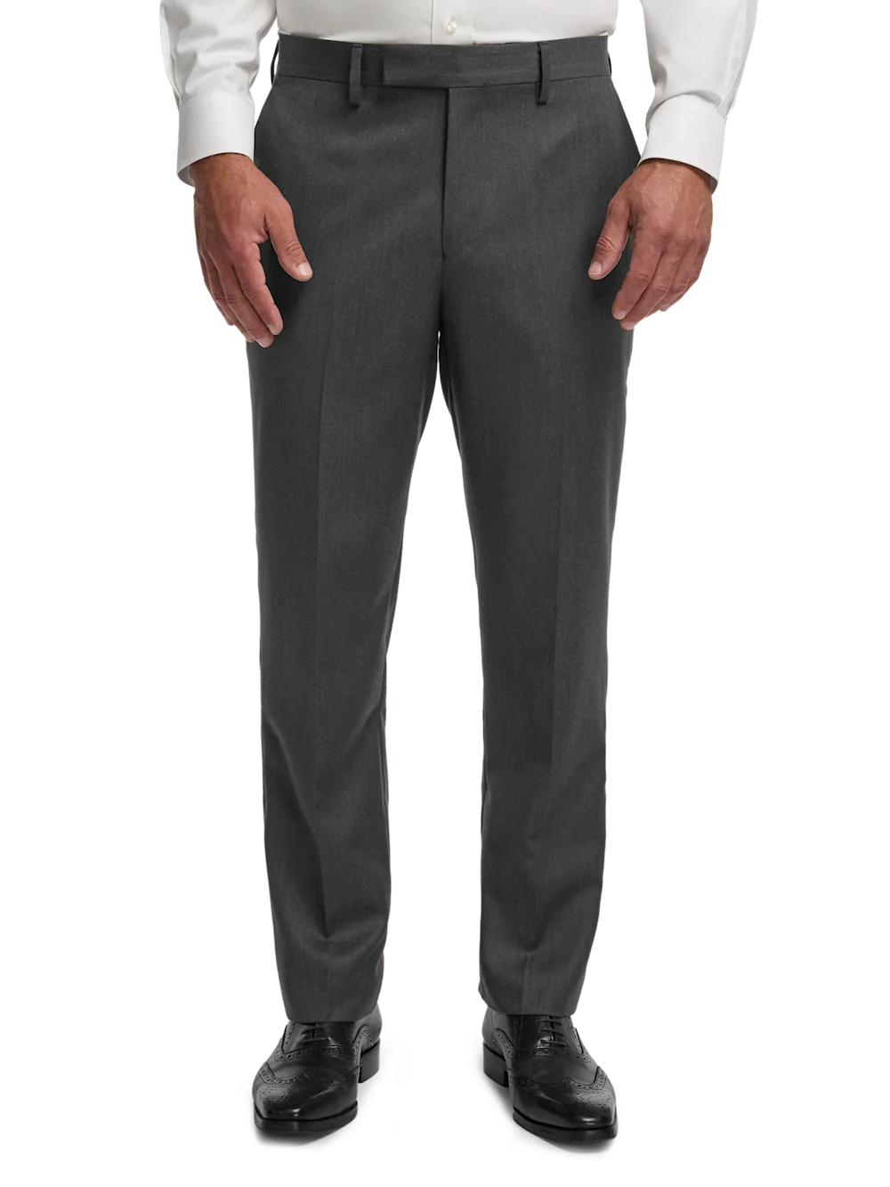 Wool Flannel Solid Pants - Charcoal - Image 2