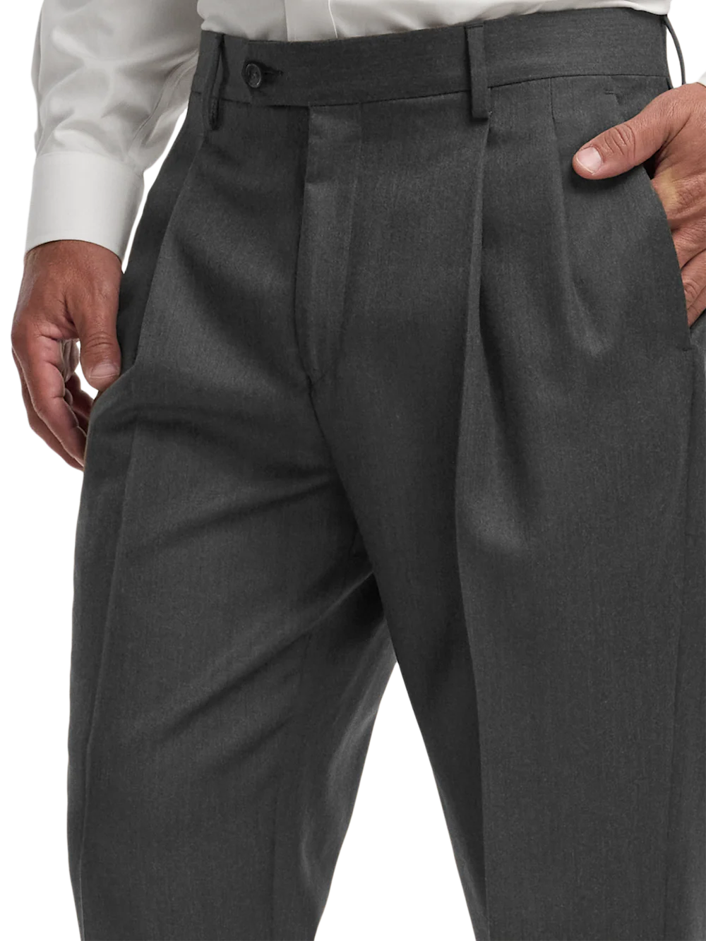 Wool Flannel Solid Pants - Charcoal - Image 9