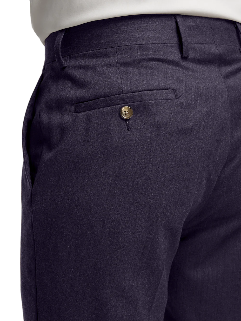 Wool Flannel Solid Pants - Purple - Image 4
