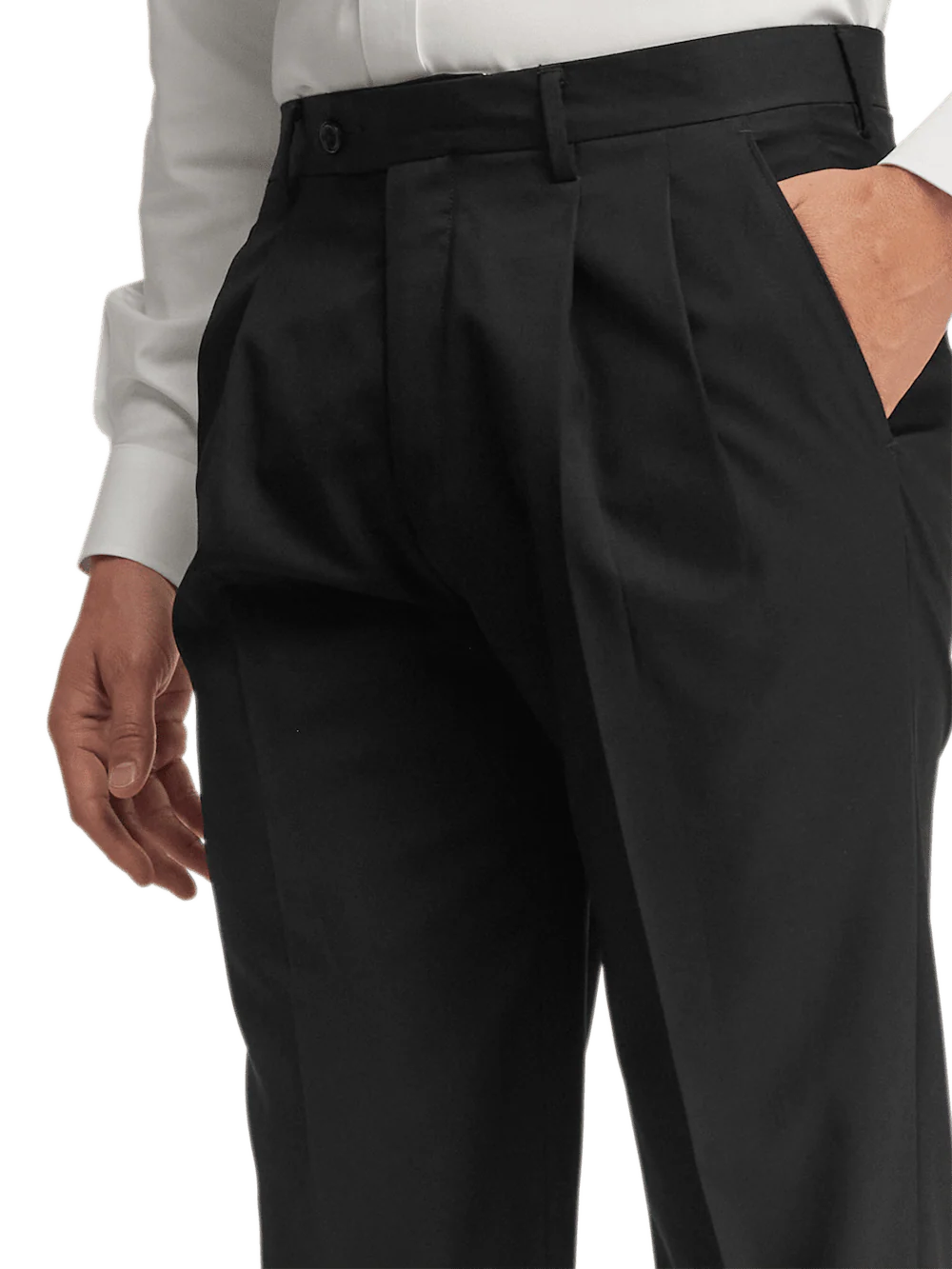 Wool Gabardine Pants - Black - Image 10