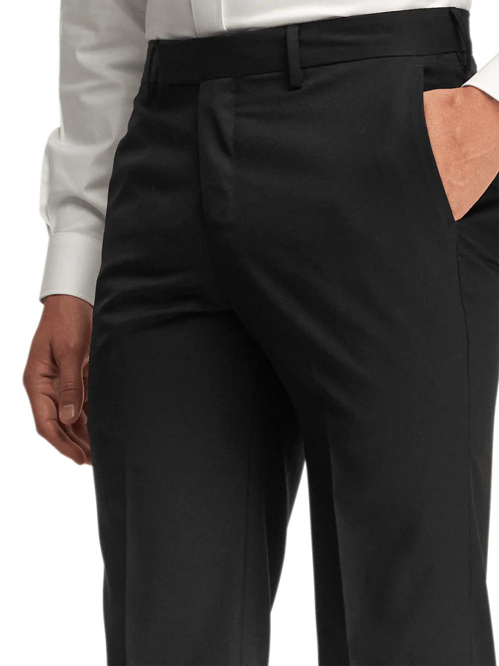 Wool Gabardine Pants - Black - Image 5