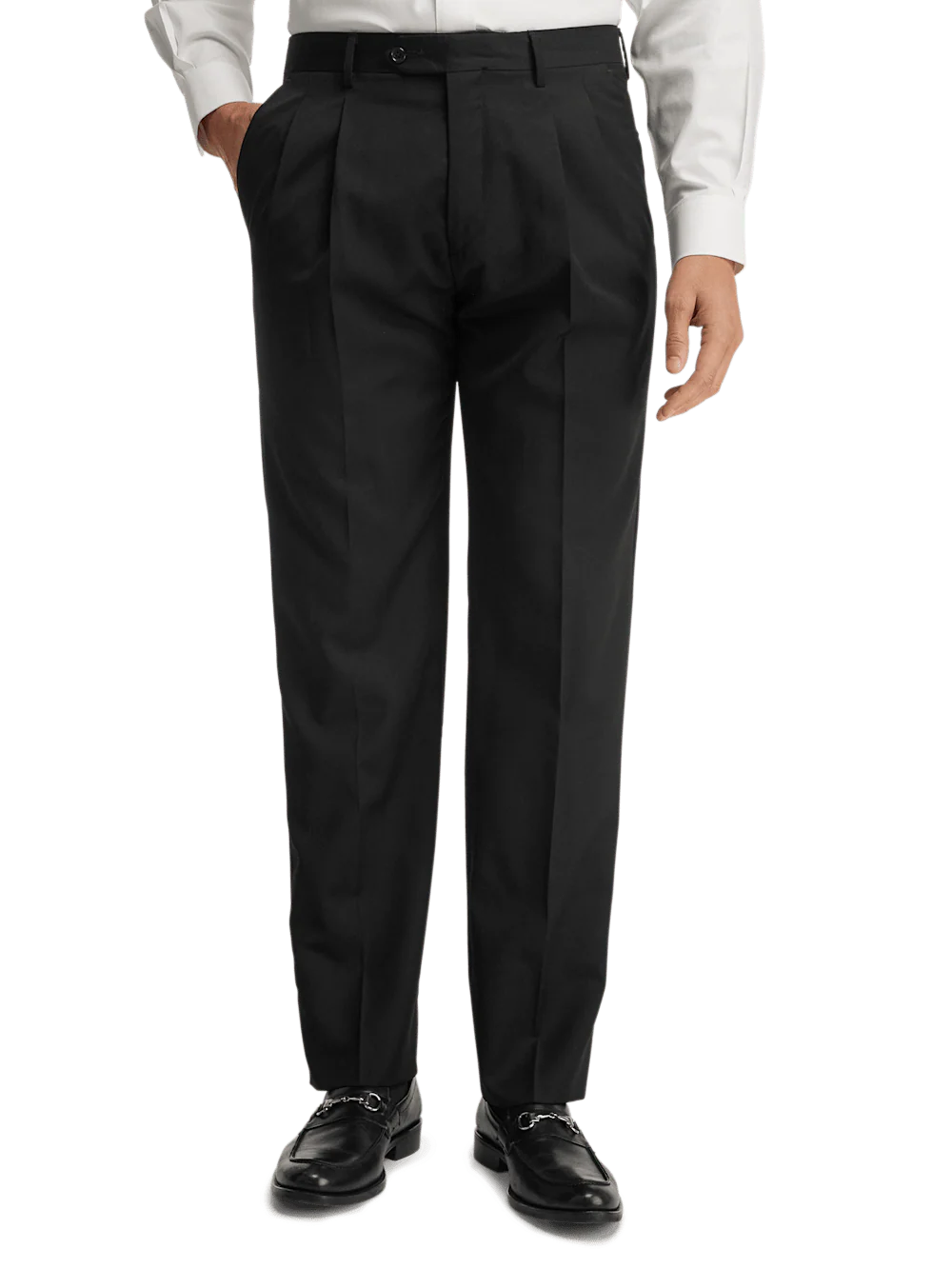 Wool Gabardine Pants - Black - Image 7