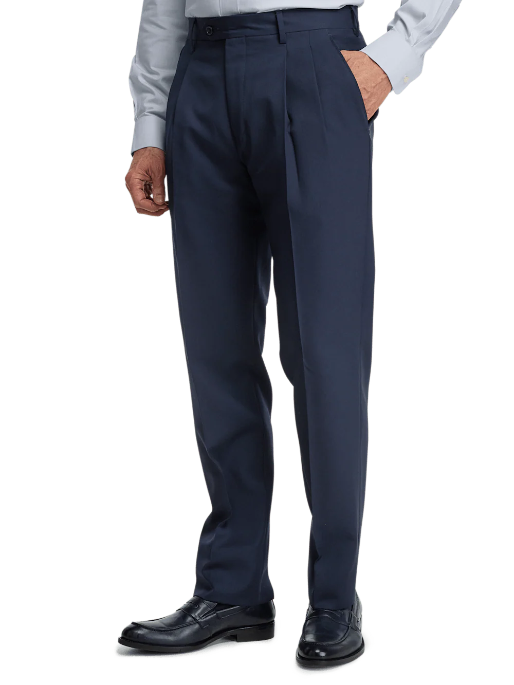 Wool Gabardine Pants - Bright Navy - Image 9