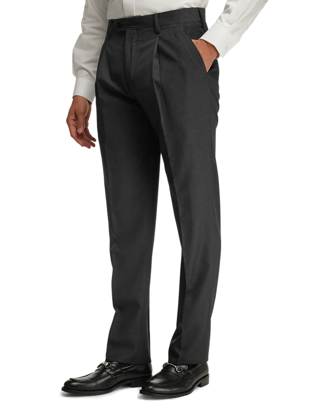 Wool Gabardine Pants - Charcoal - Image 9