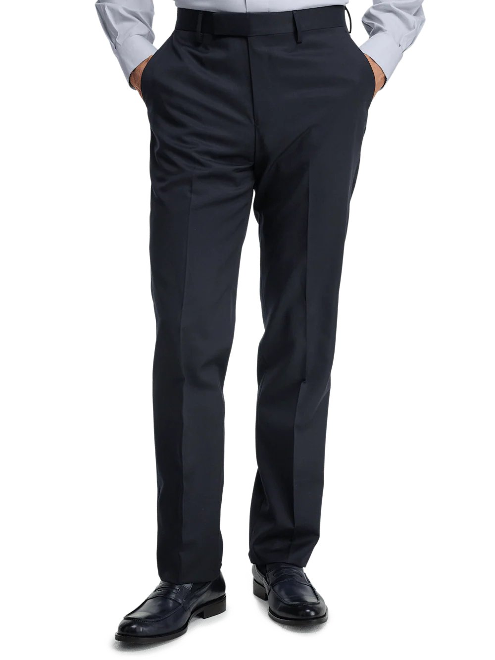 Wool Gabardine Pants - Dark Navy - Image 2
