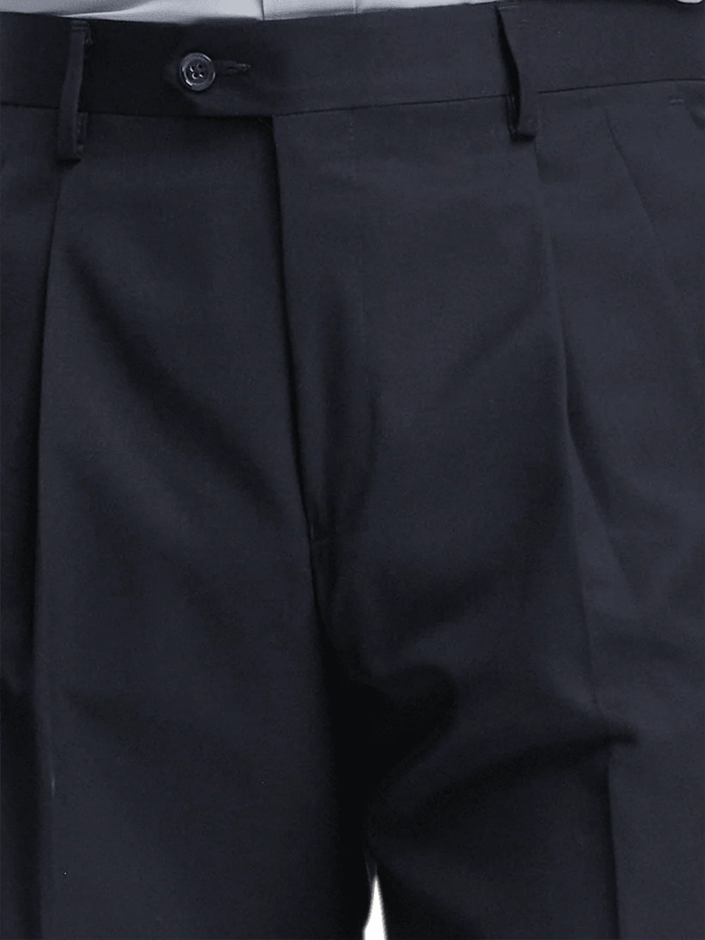 Wool Gabardine Pants - Dark Navy - Image 8