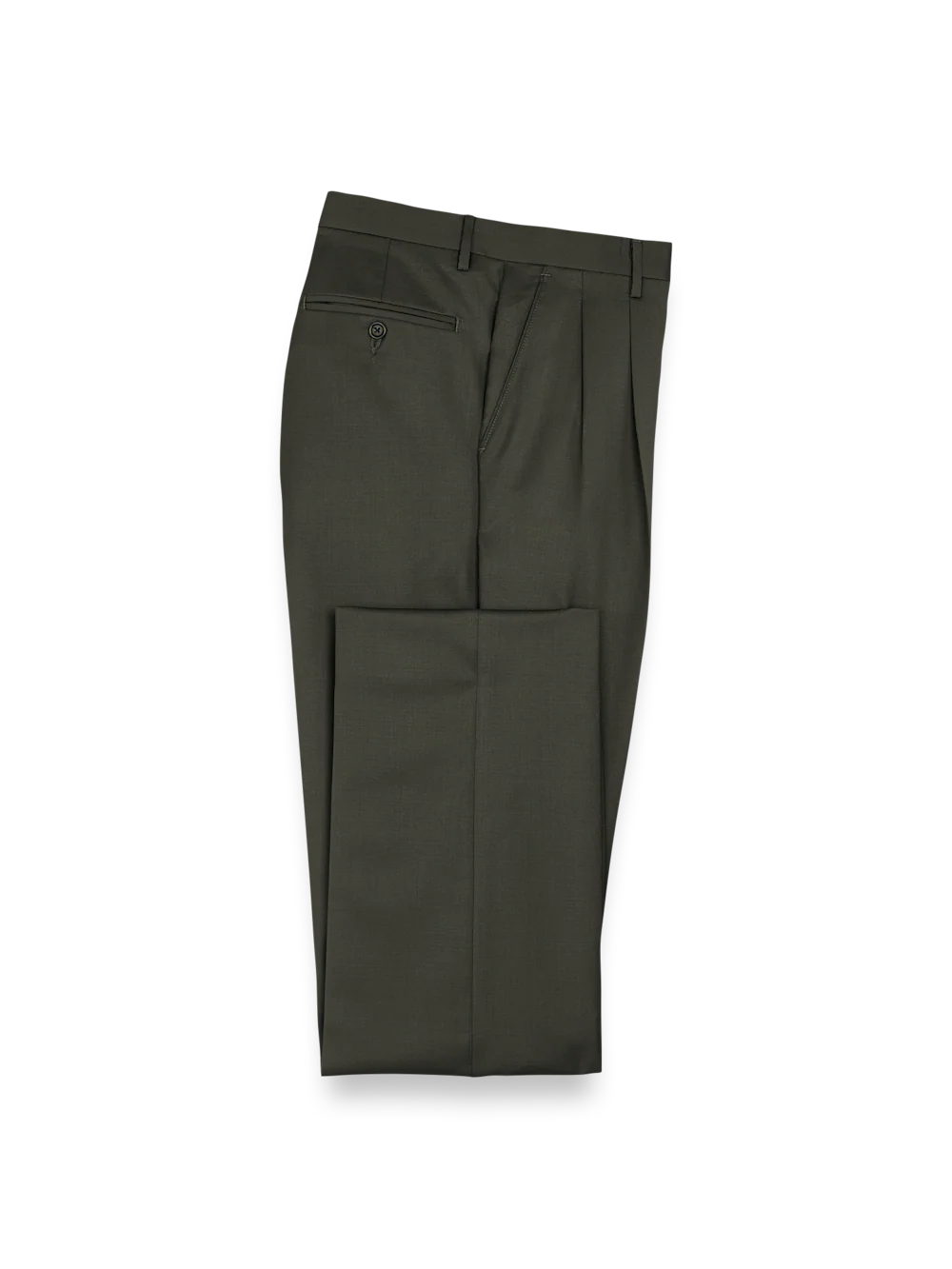 Wool Gabardine Pants - Olive - Image 6
