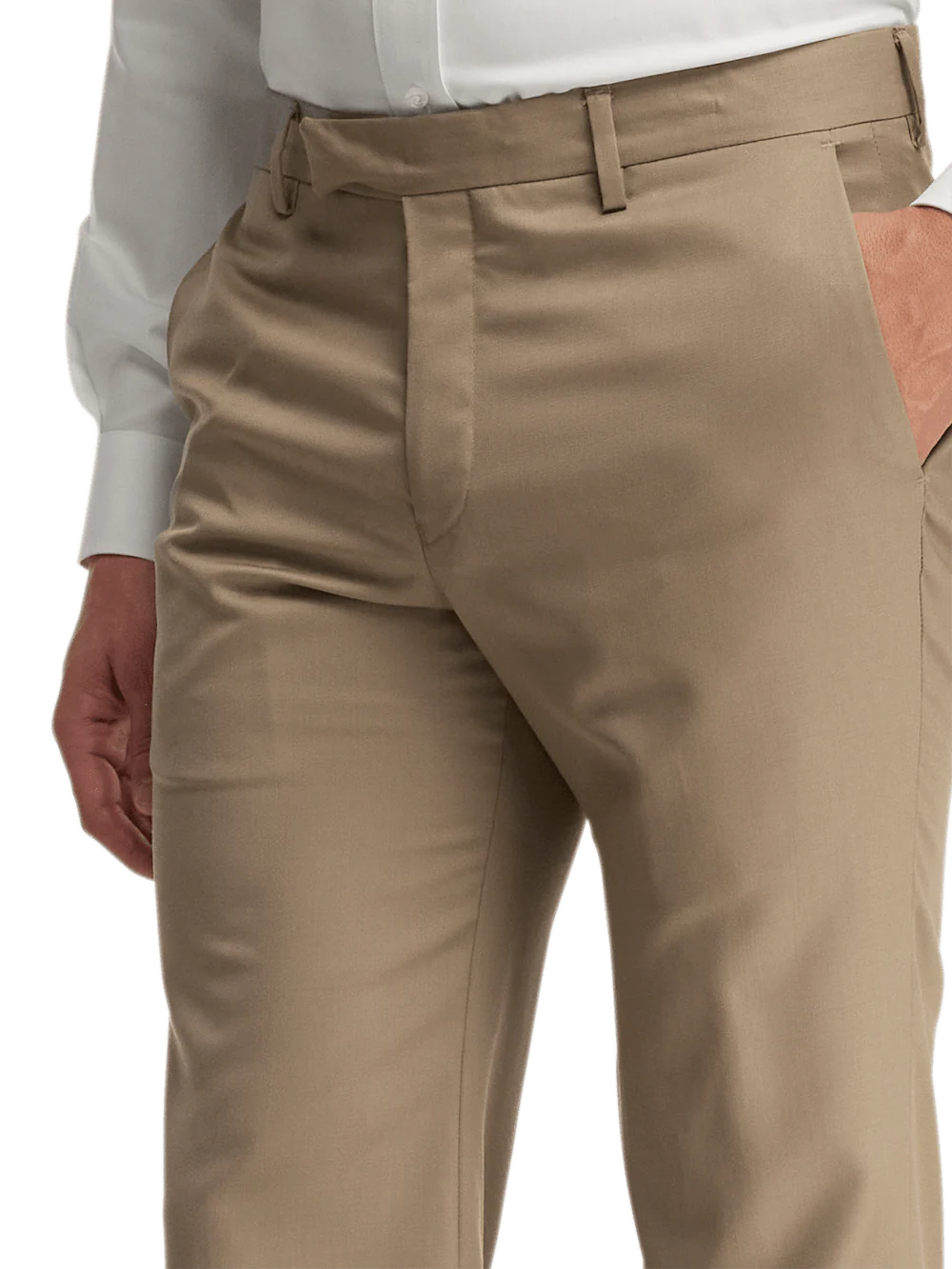 Wool Gabardine Pants - Tan - Image 5