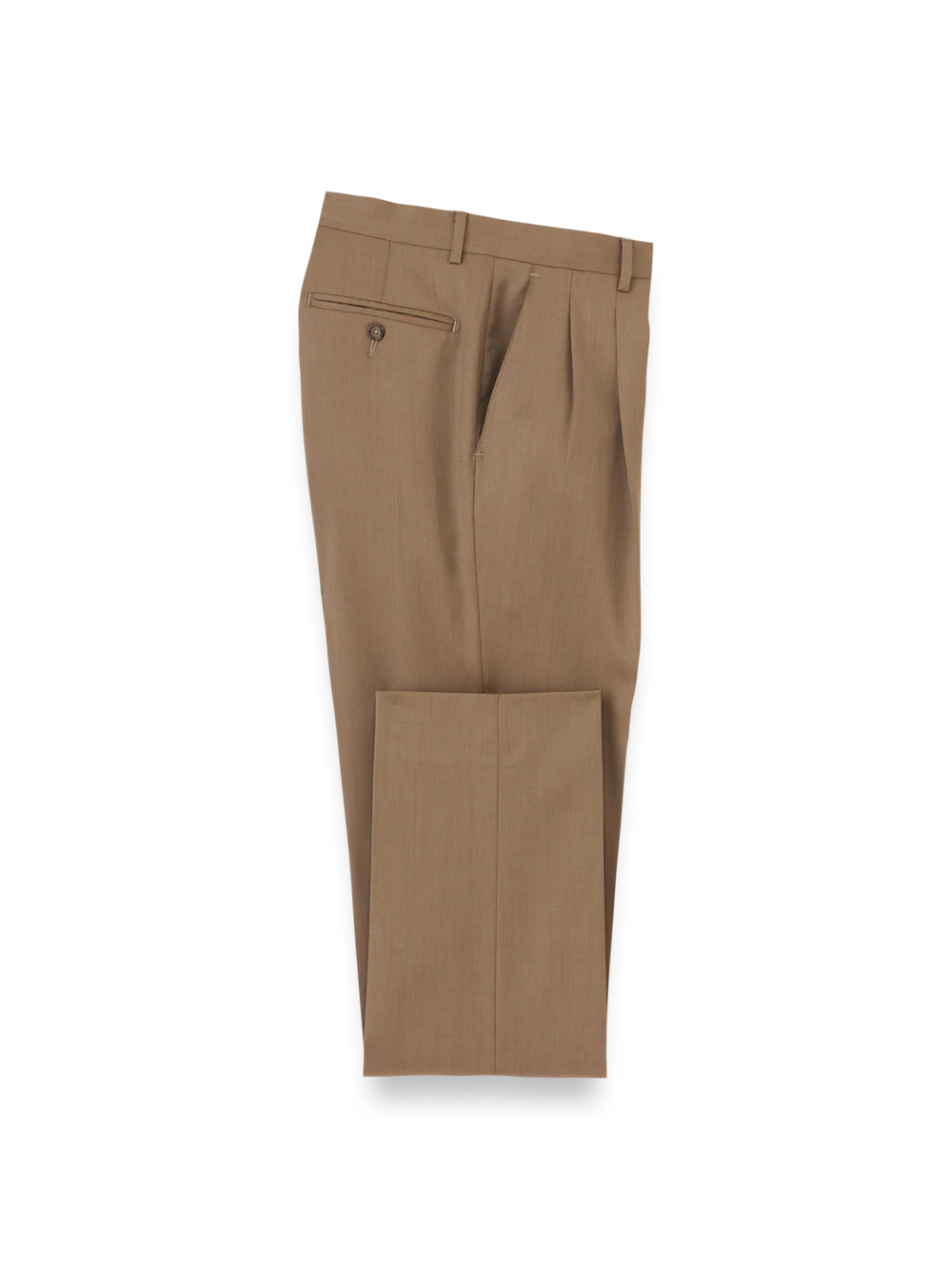 Wool Gabardine Pants - Light Brown - Image 6