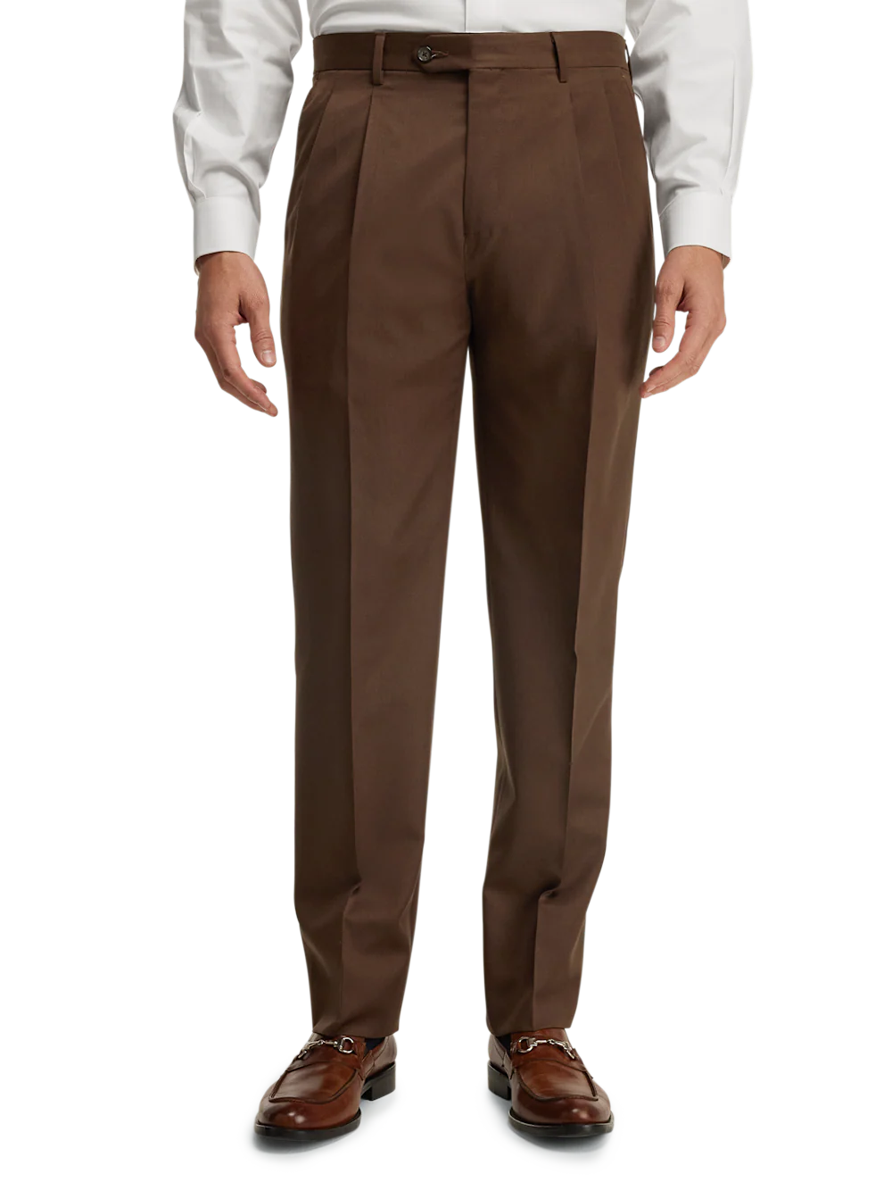 Wool Gabardine Pants - Brown - Image 8
