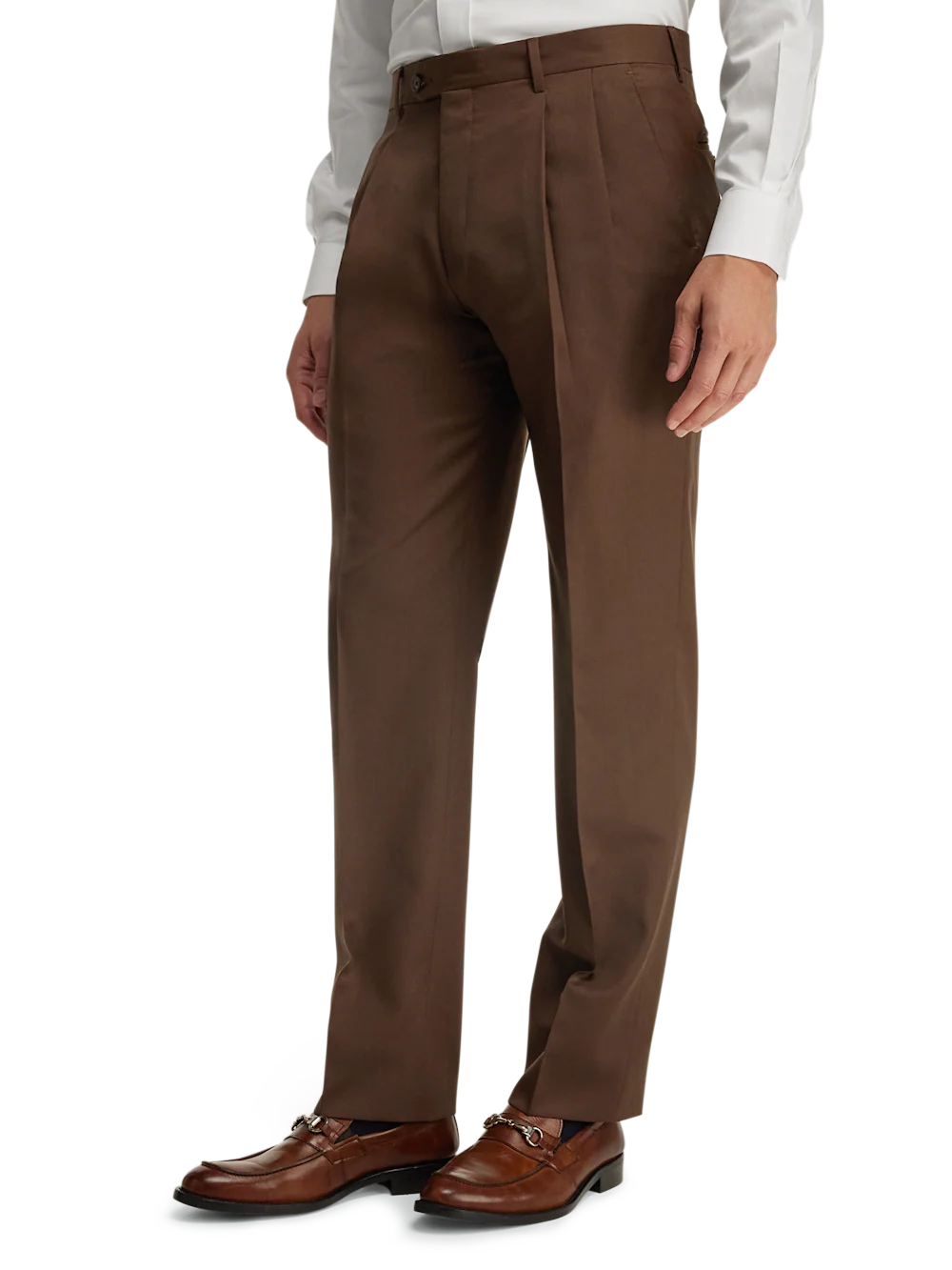 Wool Gabardine Pants - Brown - Image 9