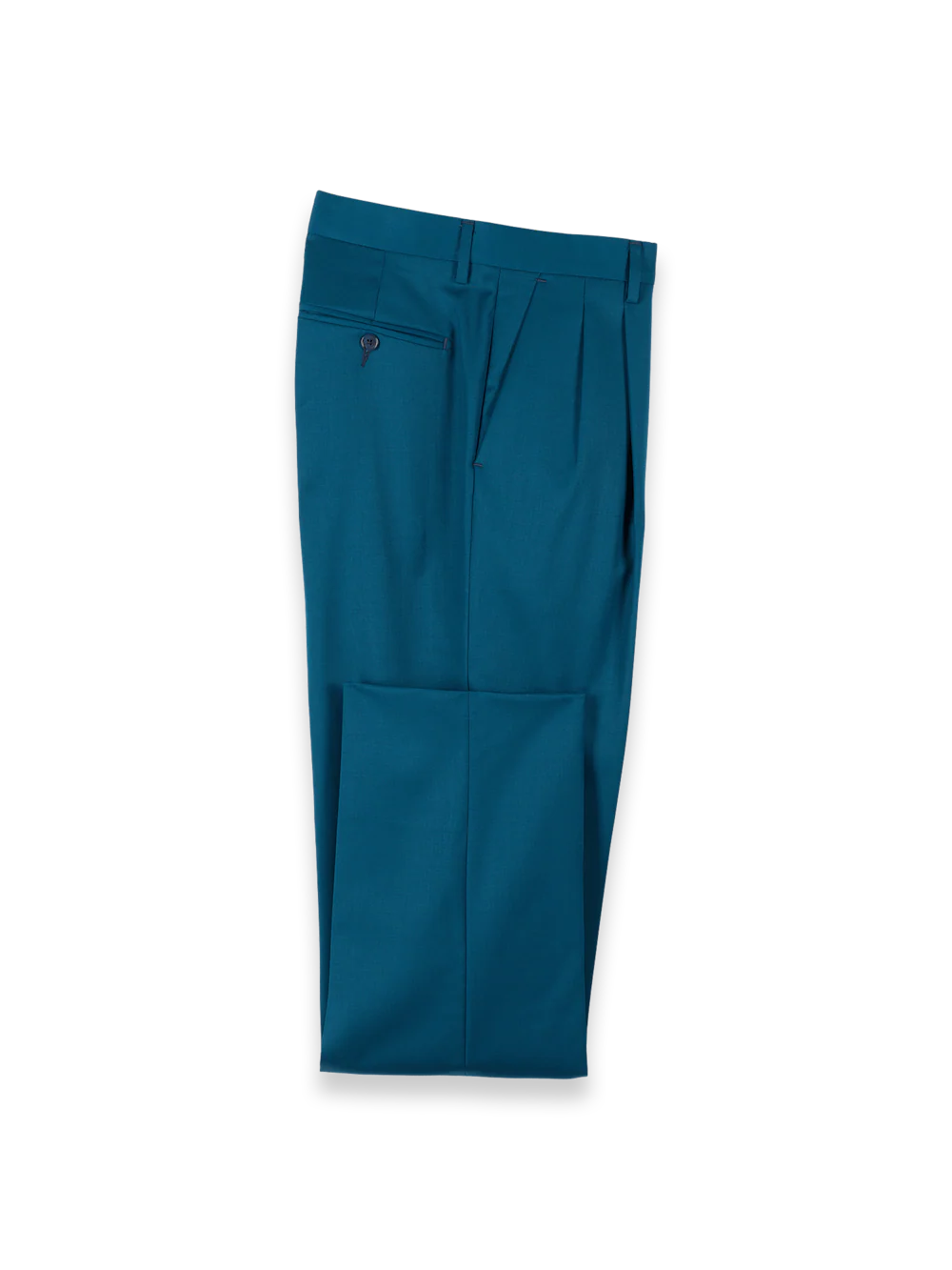 Wool Gabardine Pants - Dark Teal - Image 6