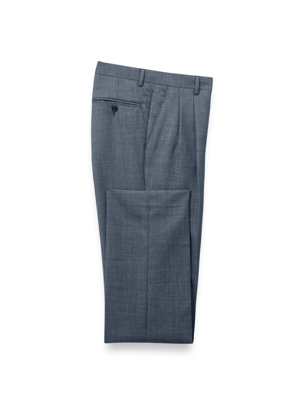 Wool Sharkskin Pants - Blue - Image 4