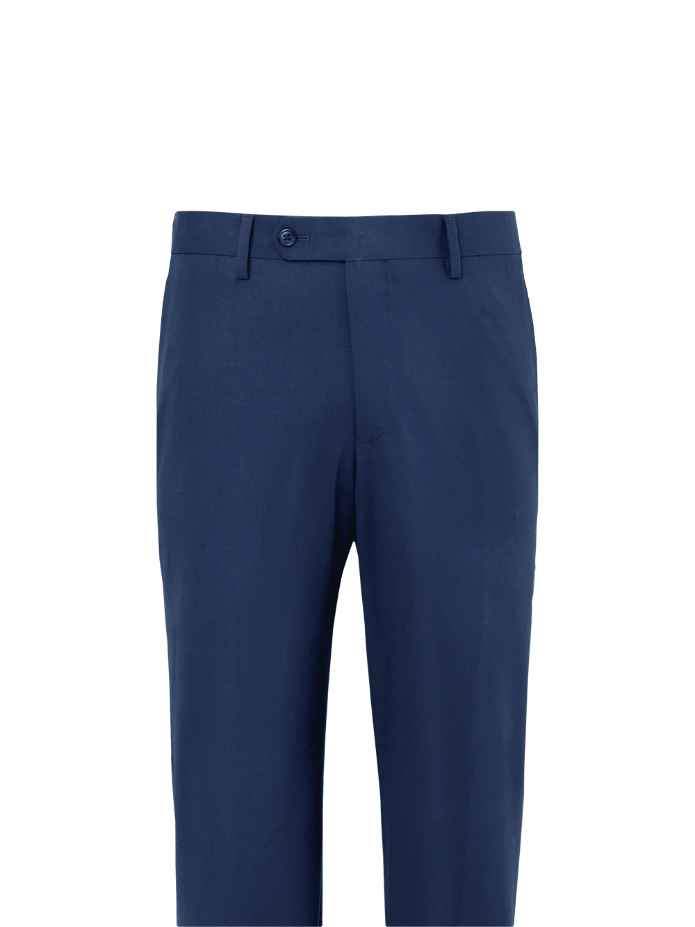 Wool Stretch Bengaline Flat Front Suit Pants - Grey - Image 2