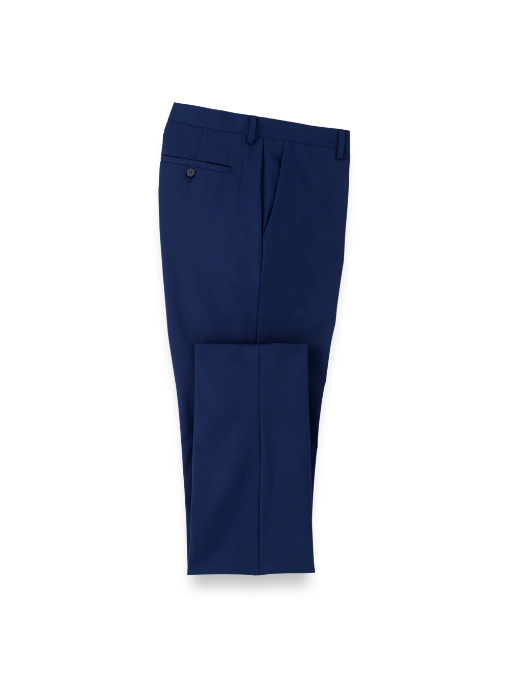 Wool Stretch Bengaline Single Breasted Peak Lapel Suit - Blue - Image 11