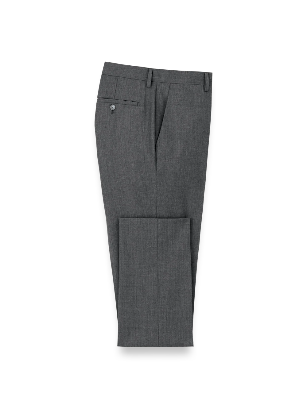 Wool Stretch Bengaline Single Breasted Peak Lapel Suit - Grey - Image 11
