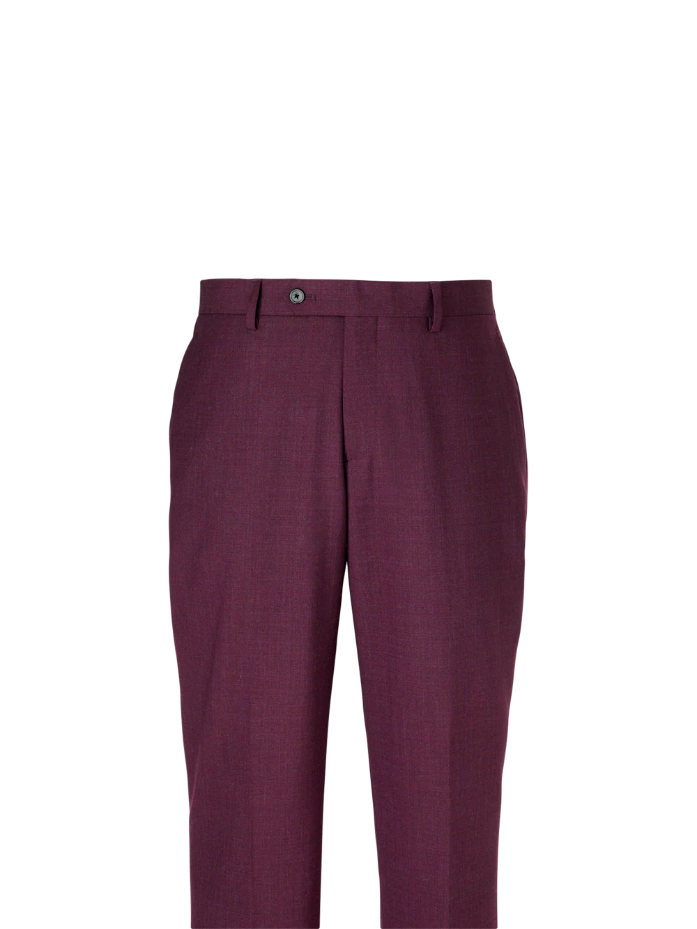 Wool Stretch Bengaline Suit Pants - Plum - Image 2