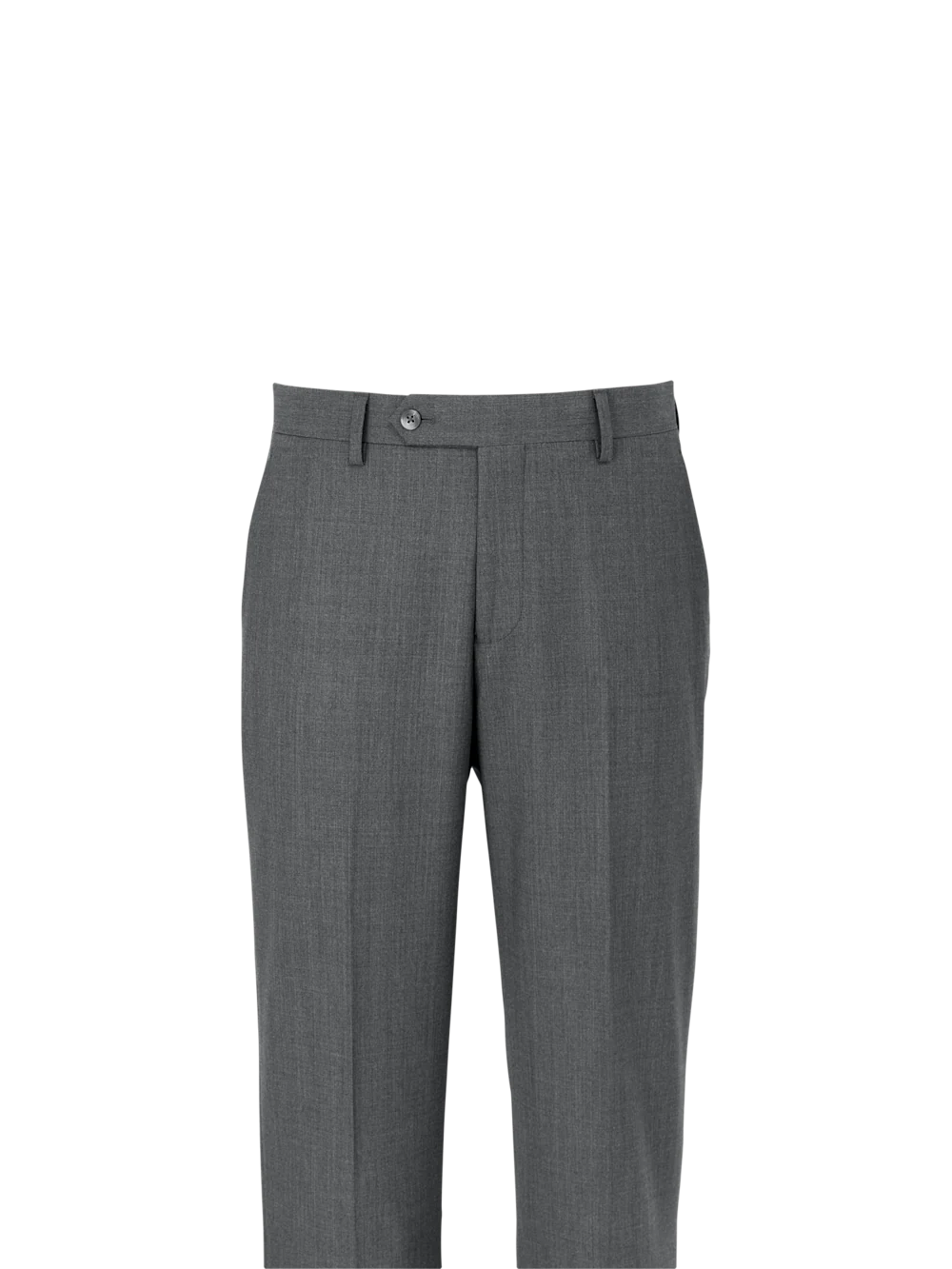 Wool Stretch Bengaline Suit Pants - Grey - Image 2