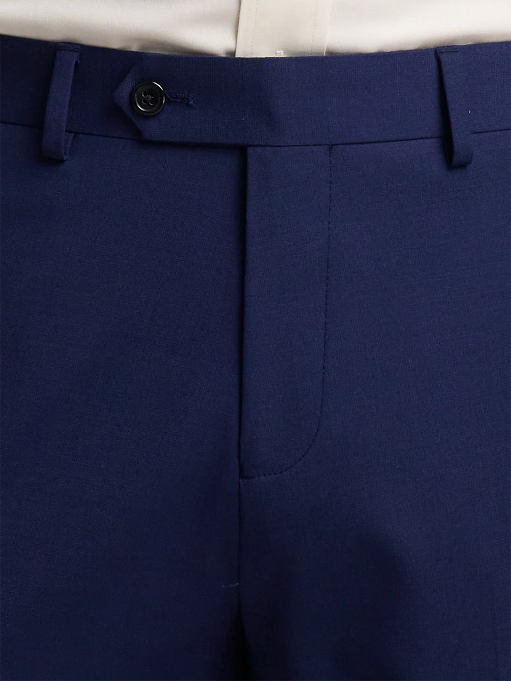 Wool Stretch Bengaline Suit Pants - Blue - Image 4