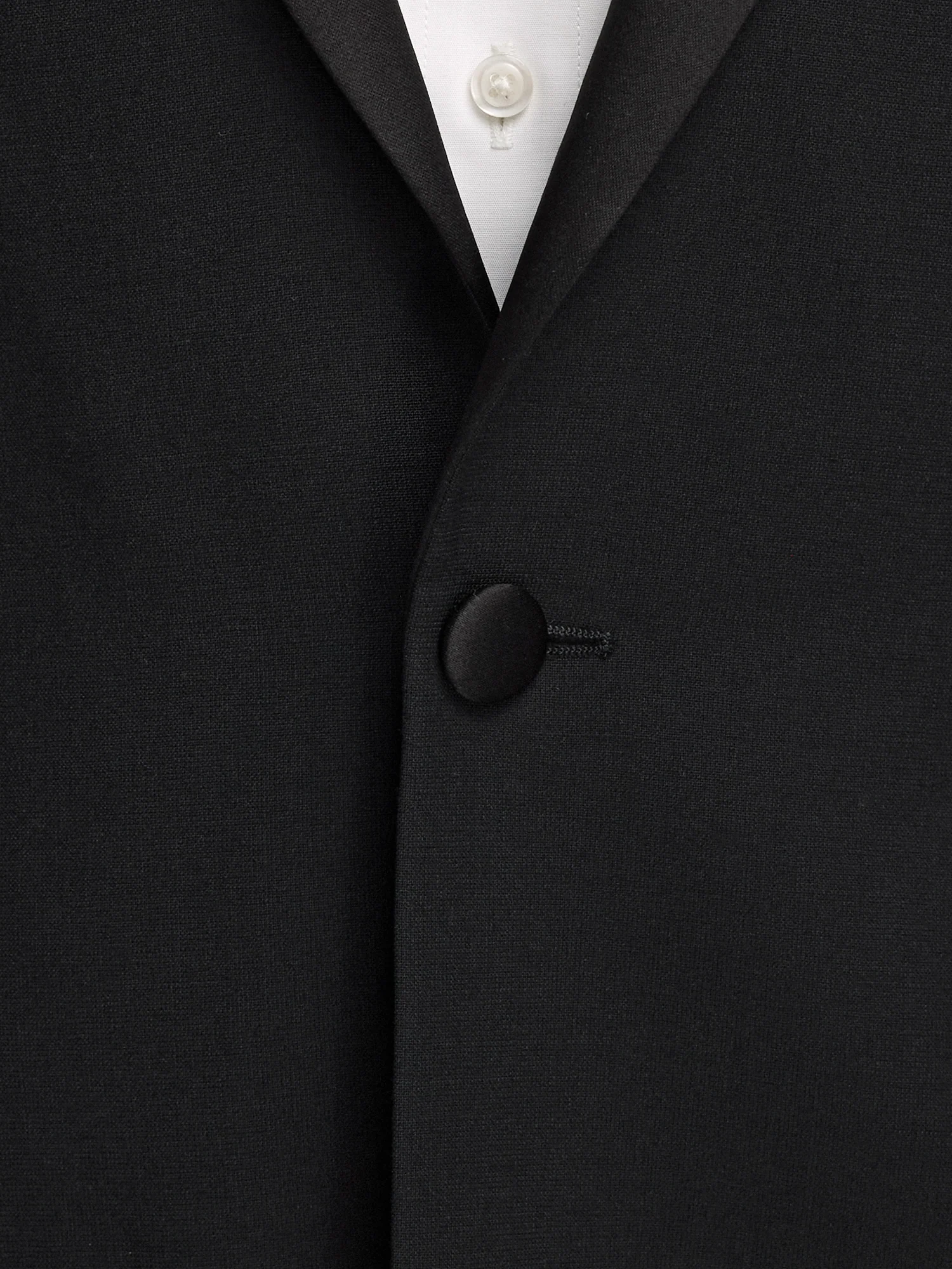 Wool Stretch Peak Lapel Tuxedo - Black - Image 5