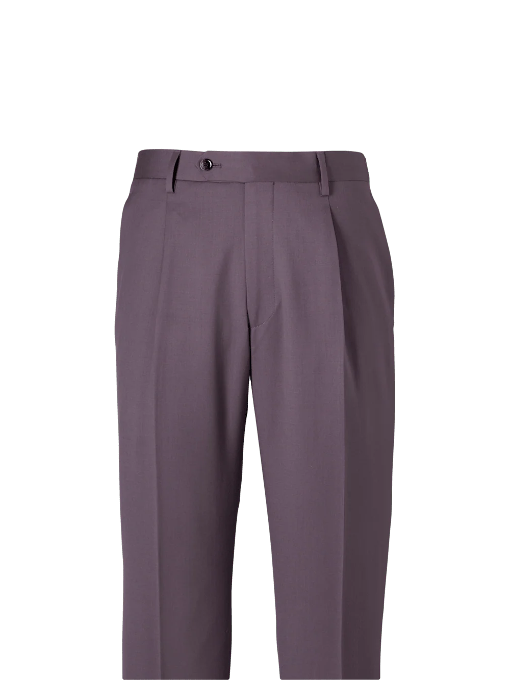 Wool Stretch Single Pleat Suit Pants - Slate Purple - Image 2